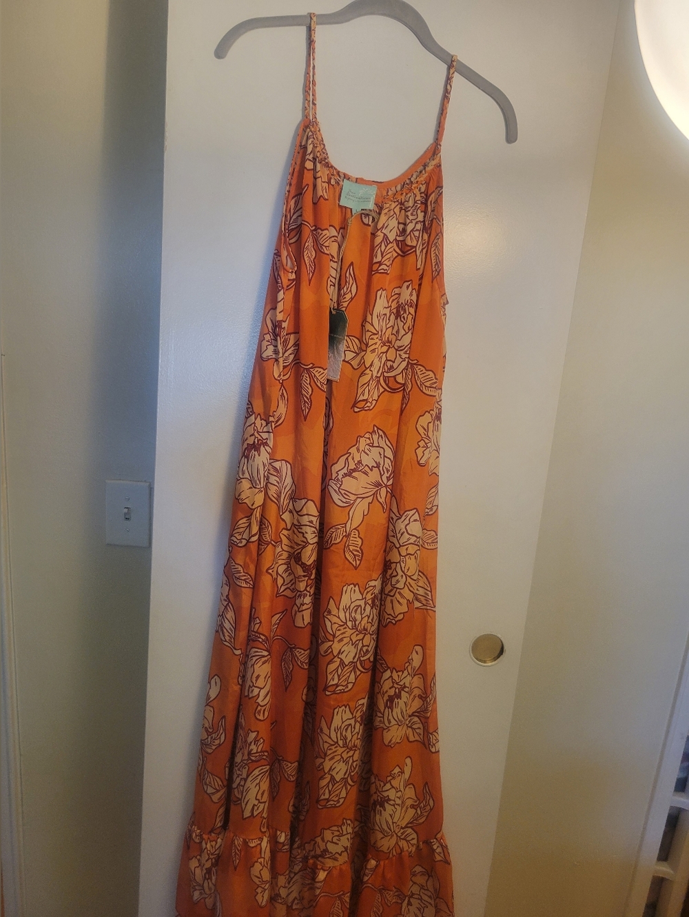 Orange Floral Maxi Dress